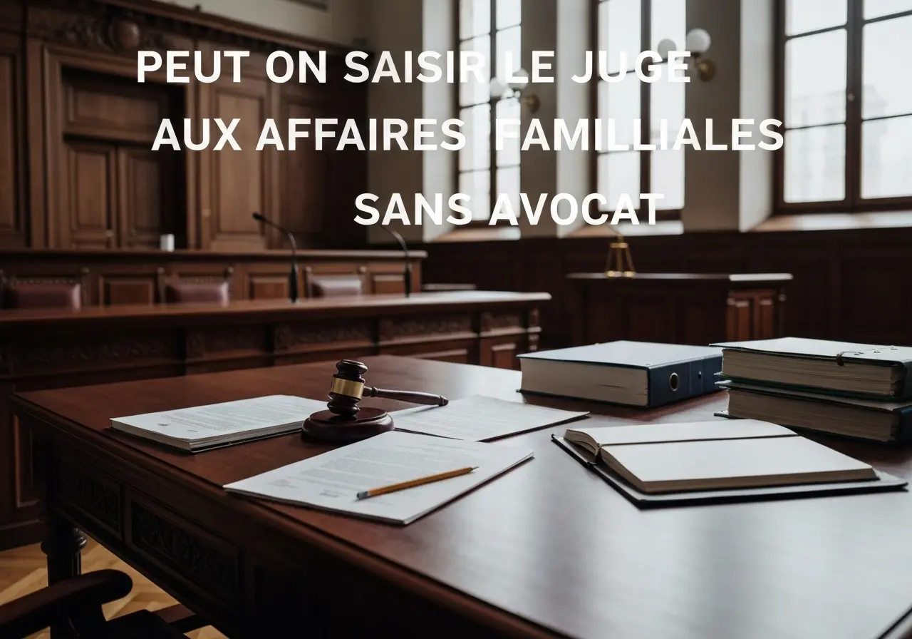 Peut-on saisir le juge aux affaires familiales sans avocat ? Guide 2026